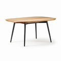 Table en bois avec piètement noir 120 x 80 x 75cm pour salle à manger