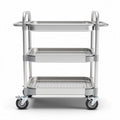 Chariot de service en acier inoxydable dimensions 70 x 40 x 85cm avec roulettes