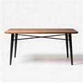 Table en bois de chêne et métal noir dimensions 120 x 60 x 75 cm